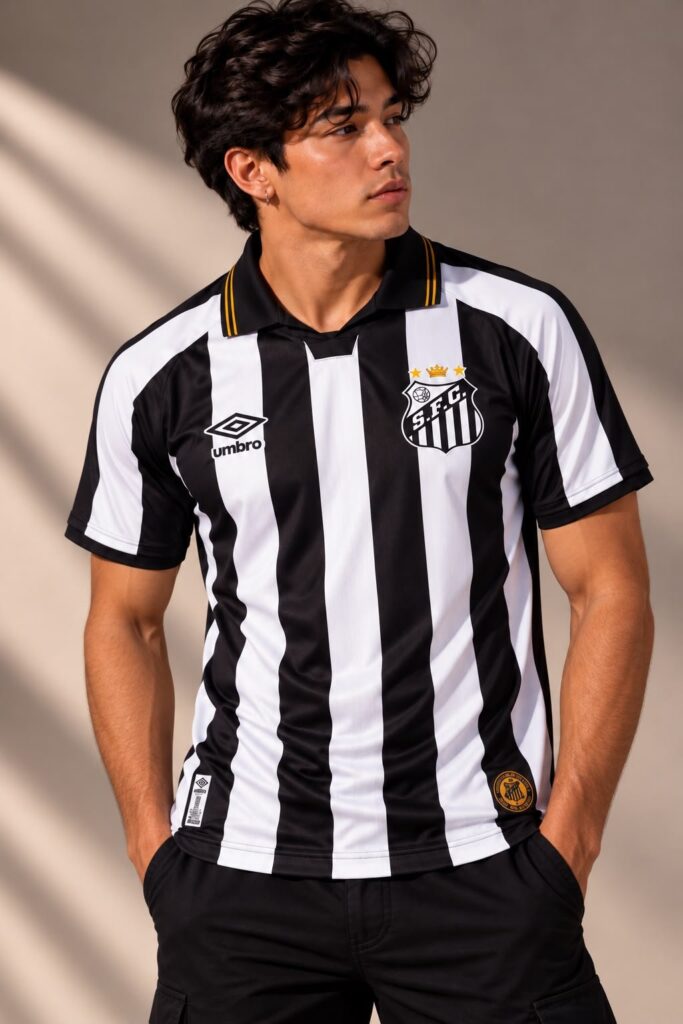 Camisa Santos II 26/27 Torcedor Masculina - modelo vestindo