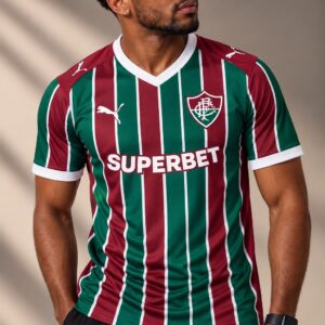 Camisa Fluminense I 26/27 Torcedor Masculina - modelo vestindo