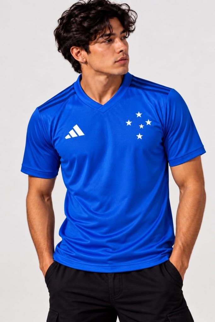 Camisa Cruzeiro I 26/27 Torcedor Masculina - modelo vestindo