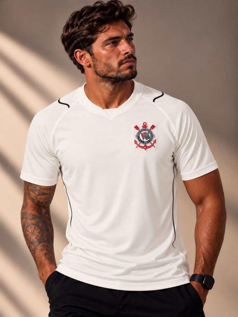 Camisa Corinthians I 26/27 Torcedor Masculina - modelo vestindo