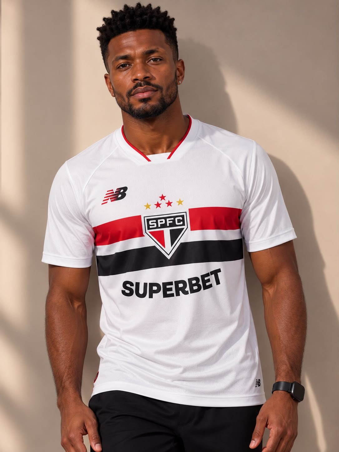 Camisa São Paulo I 26/27 Torcedor Masculina - modelo vestindo