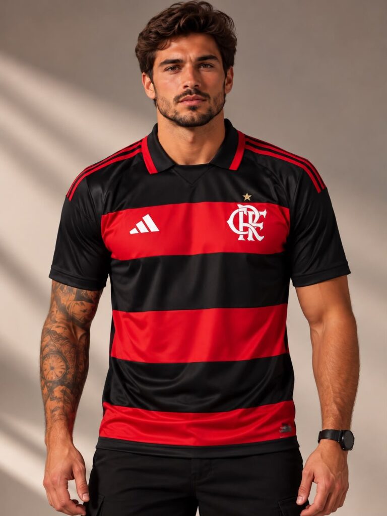 Camisa Flamengo I 26/27 Torcedor Masculina - modelo vestindo