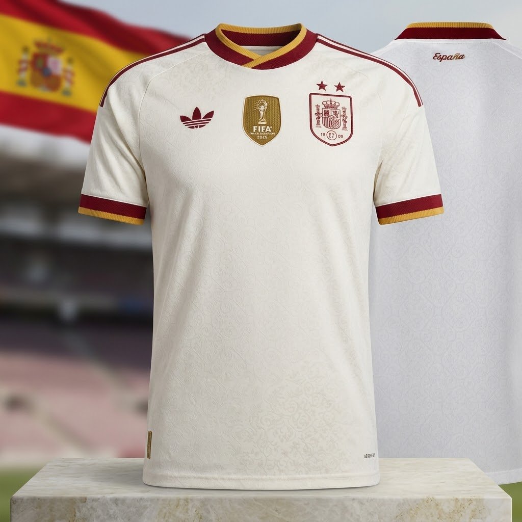 Camisa Espanha II 2026 Torcedor Masculina - frente